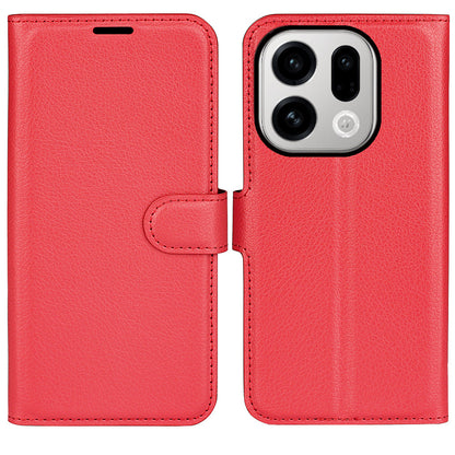 Oppo Find X9 Pu Wallet Case [Red]