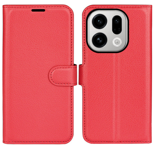 Oppo Find X9 Pu Wallet Case [Red]