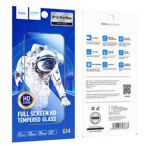 Full Screen HD Glass Screen Protector (10 pcs pack) (G14) [iPhone 16 Pro Max]