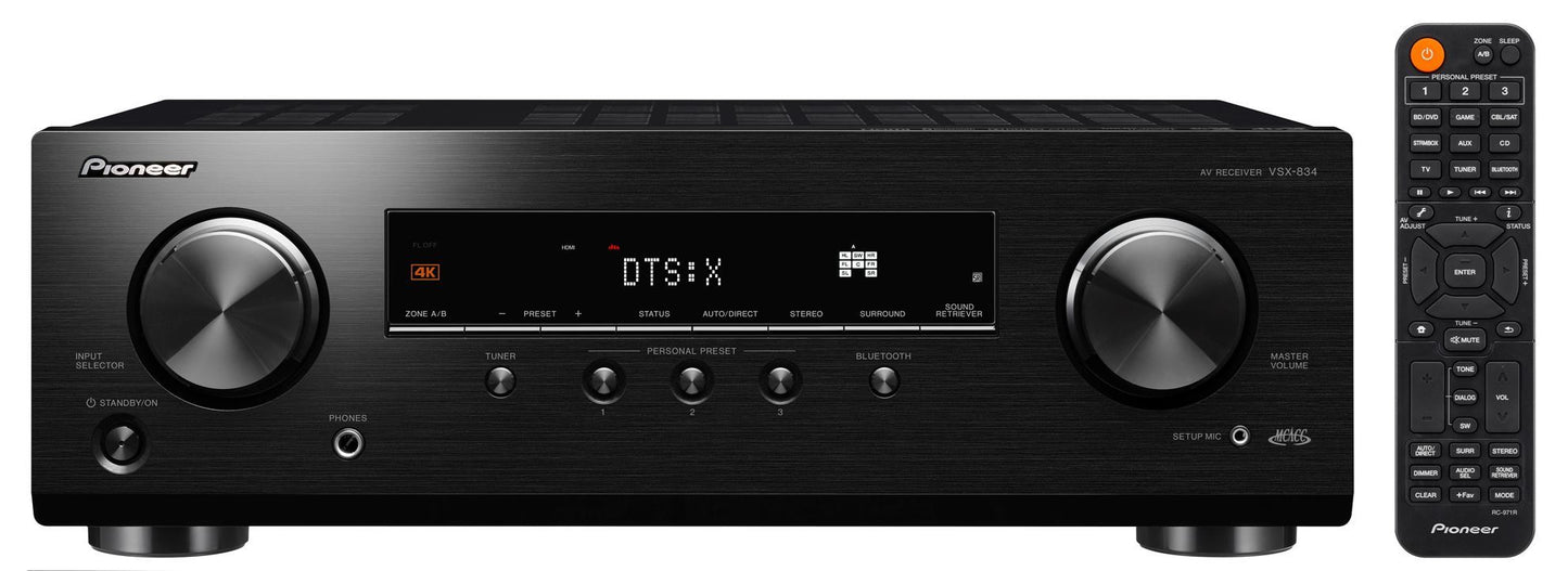 PIONEER 7.2 Channel AV Receiver Amplifier. 165 Watts per Channel. 2x Subwoofer Preout, 5x HDMI (4x In, 1x Out), 4x Audio RCA In, 2x Digital In, 1x Audio RCA Out. Weight 8kg