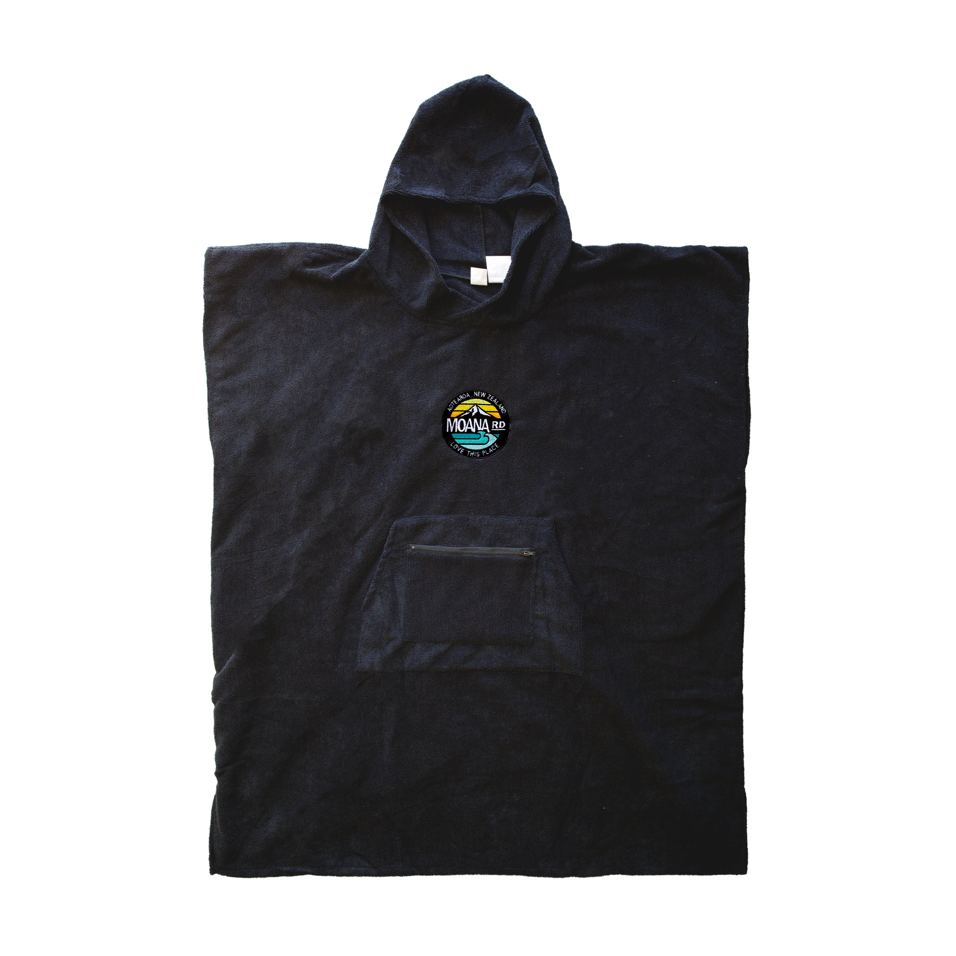 Moana Road Towel Hoodie [ Adults / Black Zip Pocket - 5310]