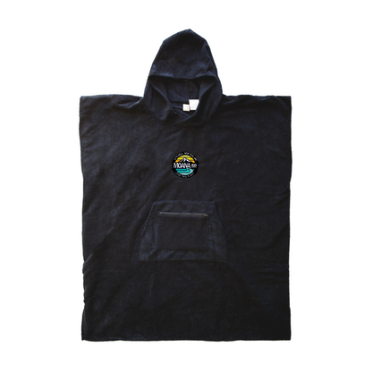 Moana Road Towel Hoodie [ Adults / Black Zip Pocket - 5310]