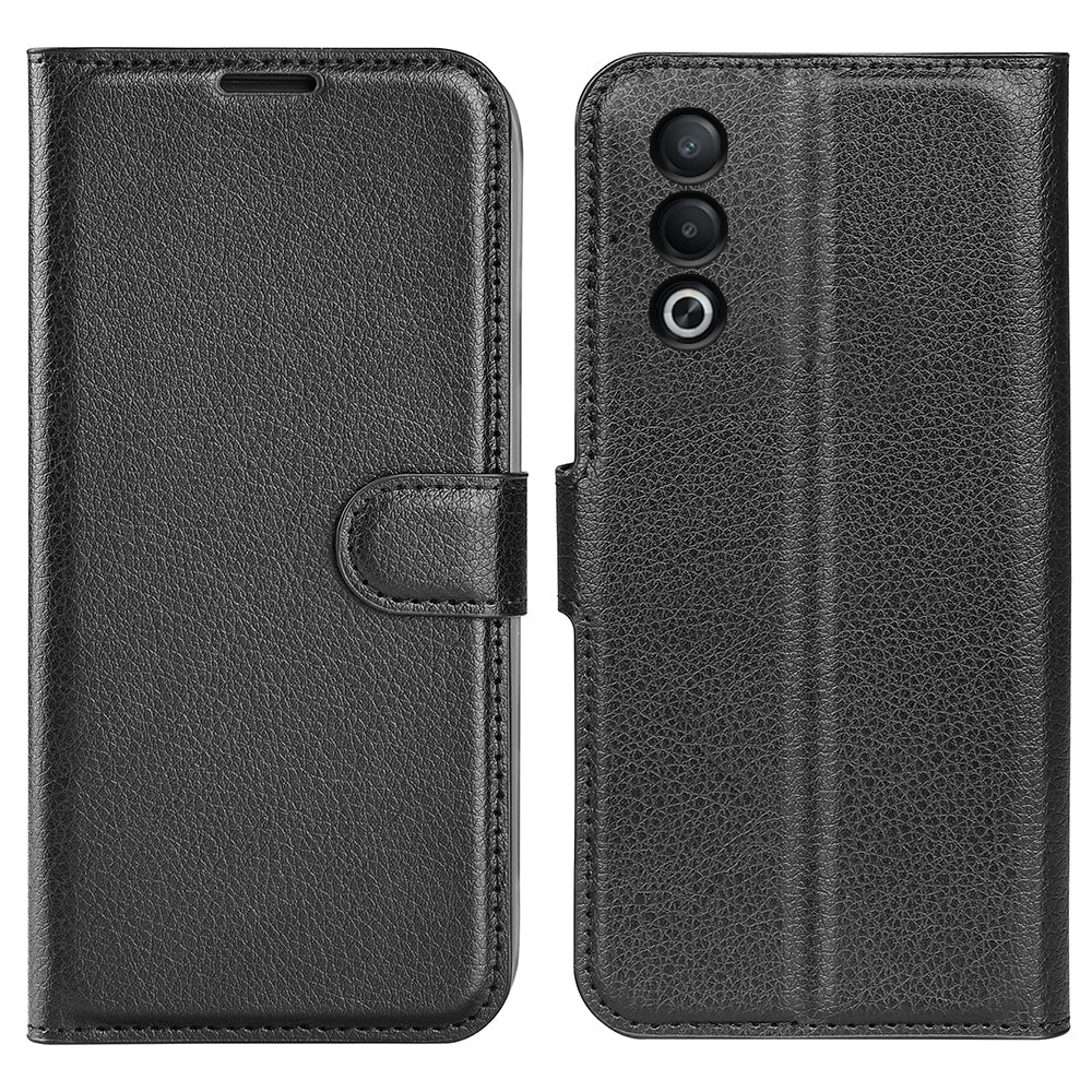Oppo A80 5g Pu Wallet Case [Black]