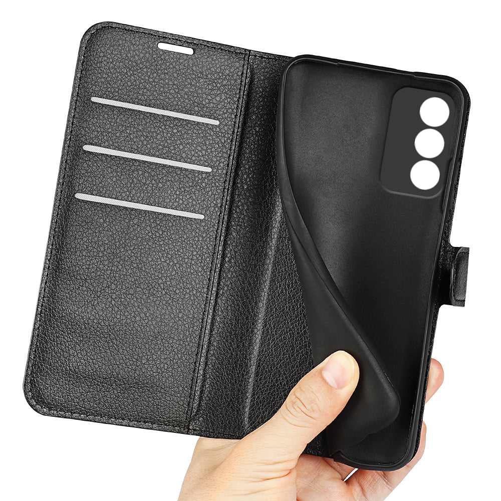 Oppo A80 5g Pu Wallet Case [Black]