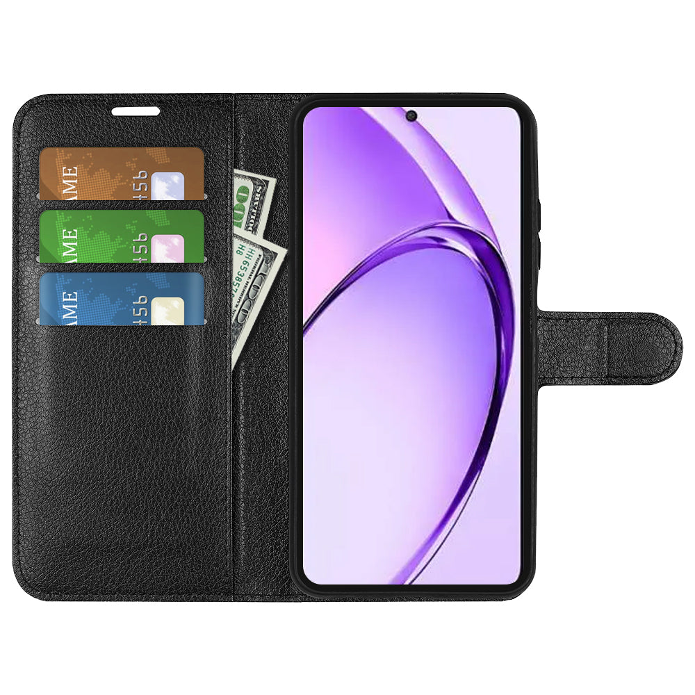 Oppo A80 5g Pu Wallet Case [Black]