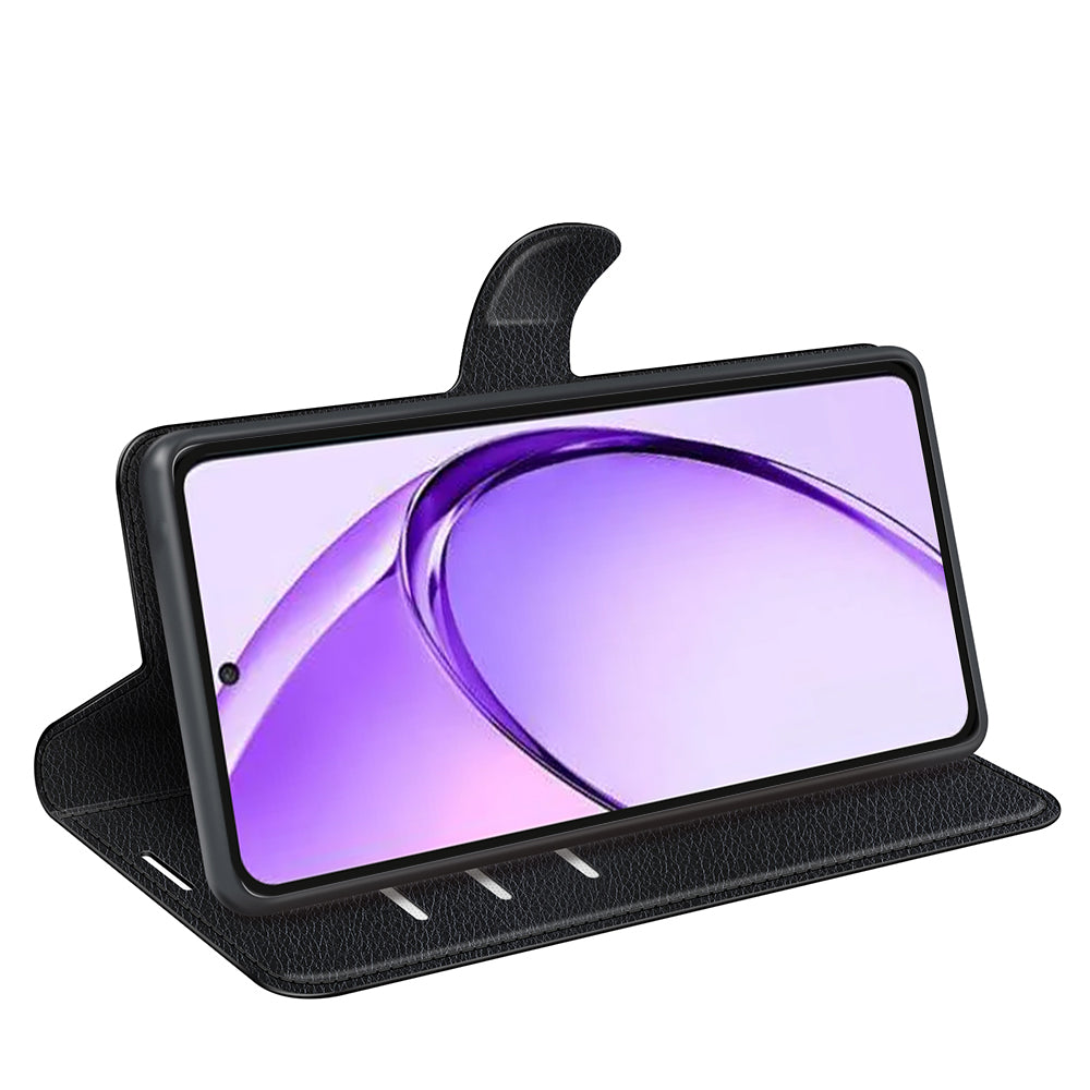 Oppo A80 5g Pu Wallet Case [Black]