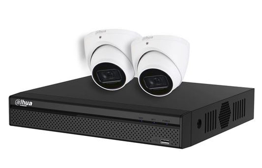 DAHUA 4-Channel IP Surveillance Kit Includes 4-Port 4K PoE NVR, 2TB HDD, 2x 6MP IP 2.8mm Fixed PoE IR IP67 Turret Cameras, 2x 18.3m Network Cables. OCT MONSTER SALE SAVE UP TO 32% OFF
