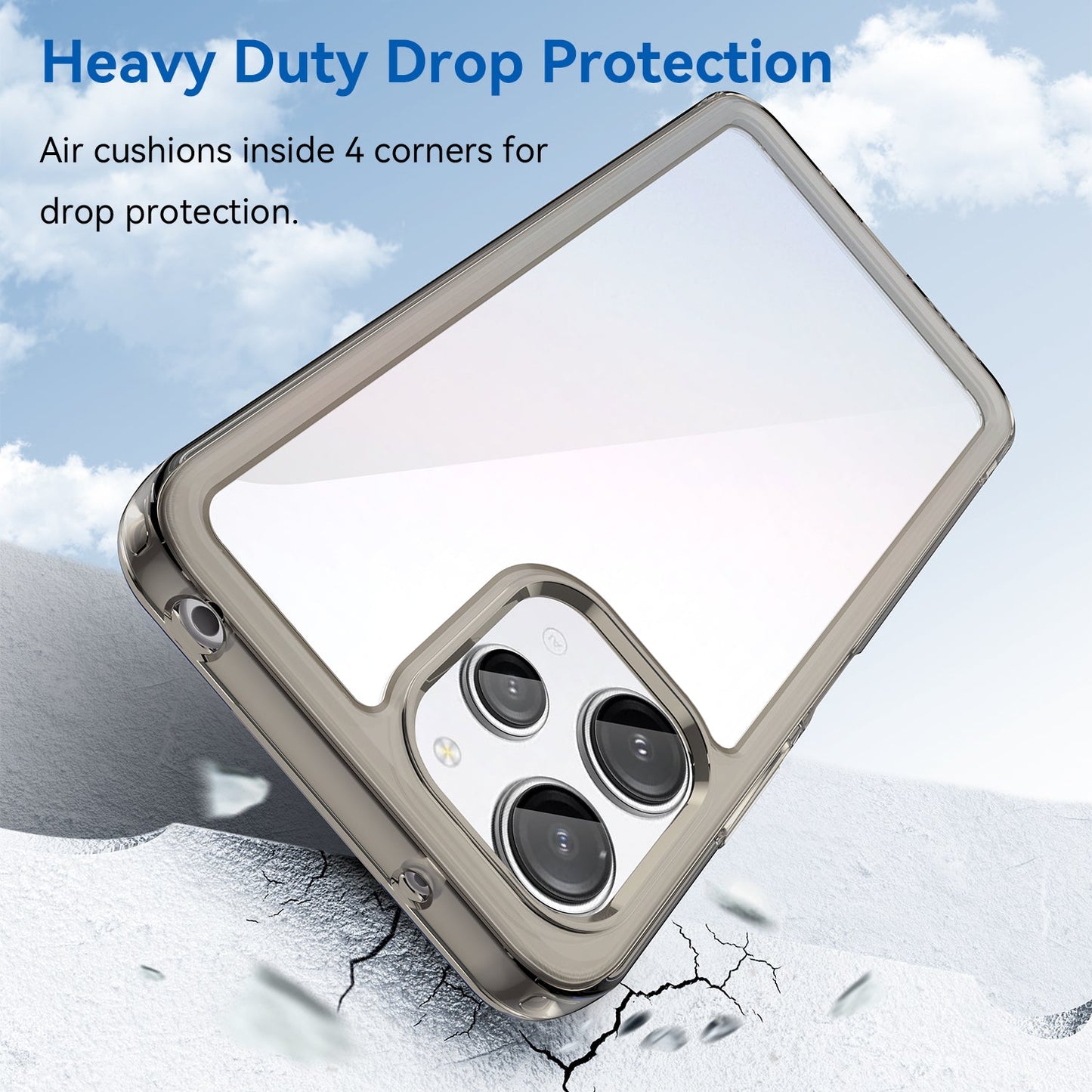 Xiaomi Redmi 12 5G Soft Gel Bumper Case [Clear Grey]