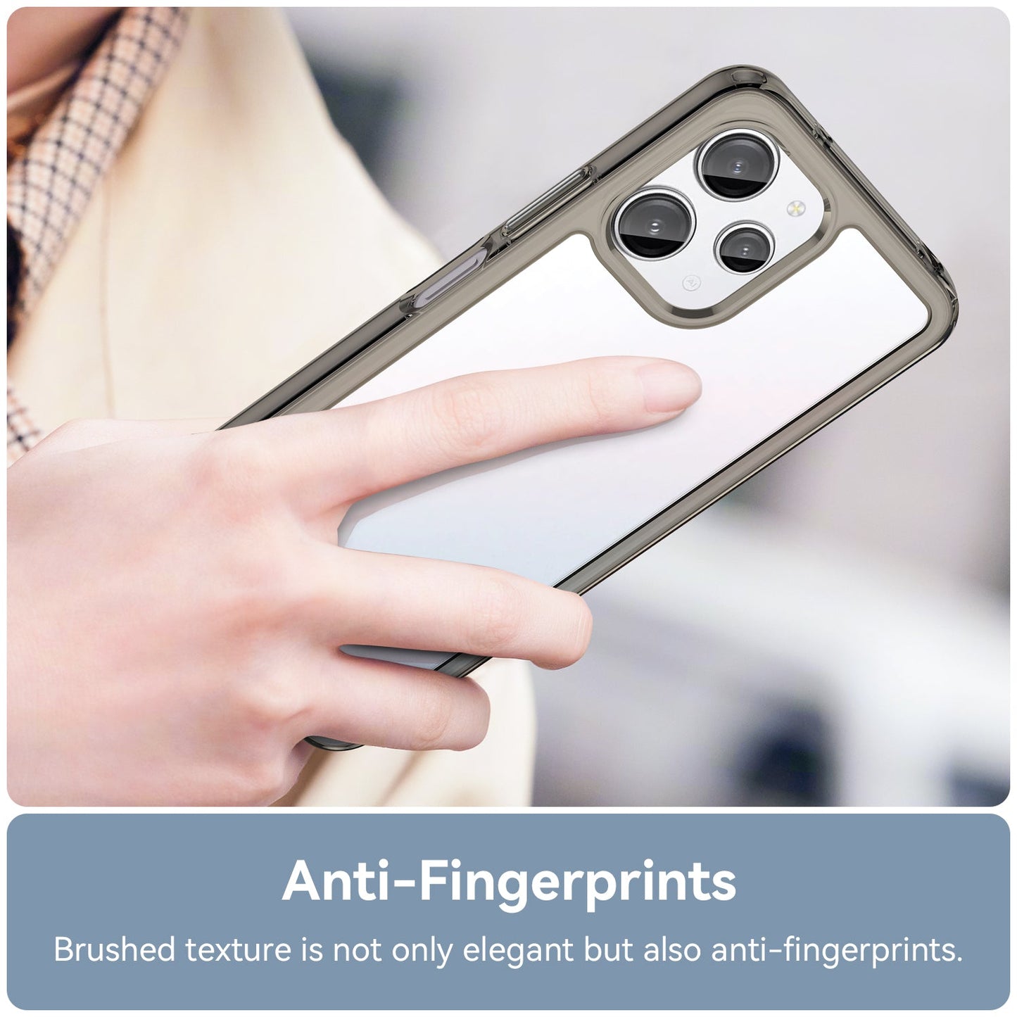 Xiaomi Redmi 12 5G Soft Gel Bumper Case [Clear Grey]