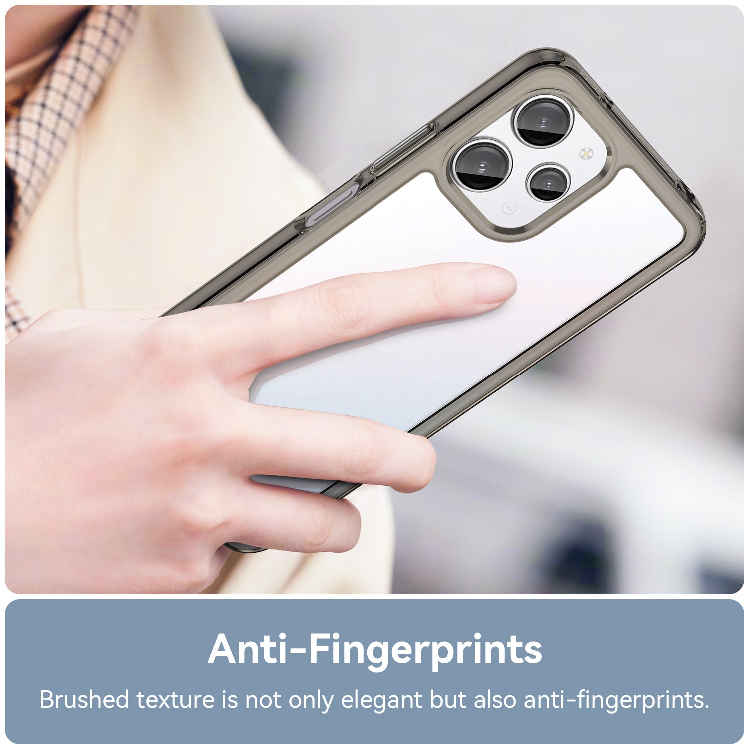 Xiaomi Redmi 12 5G Soft Gel Bumper Case [Clear Grey]