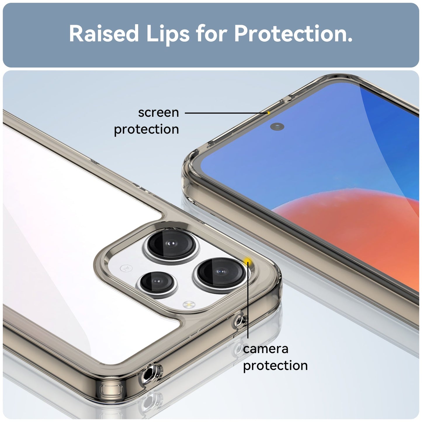 Xiaomi Redmi 12 5G Soft Gel Bumper Case [Clear Grey]