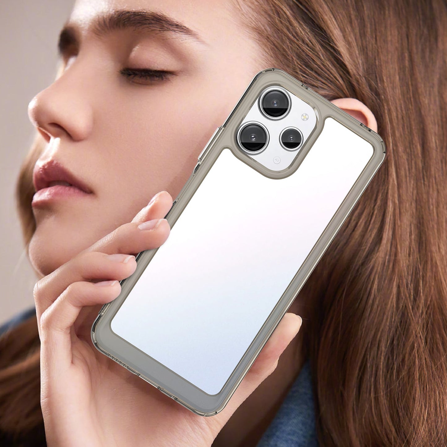 Xiaomi Redmi 12 5G Soft Gel Bumper Case [Clear Grey]