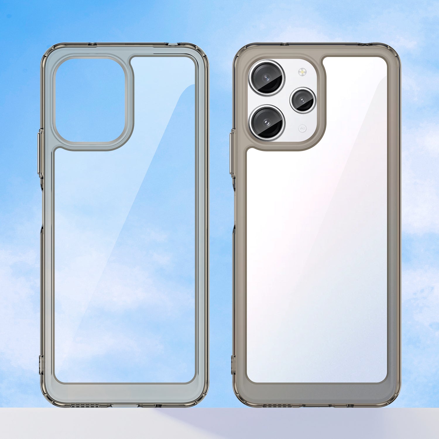 Xiaomi Redmi 12 5G Soft Gel Bumper Case [Clear Grey]