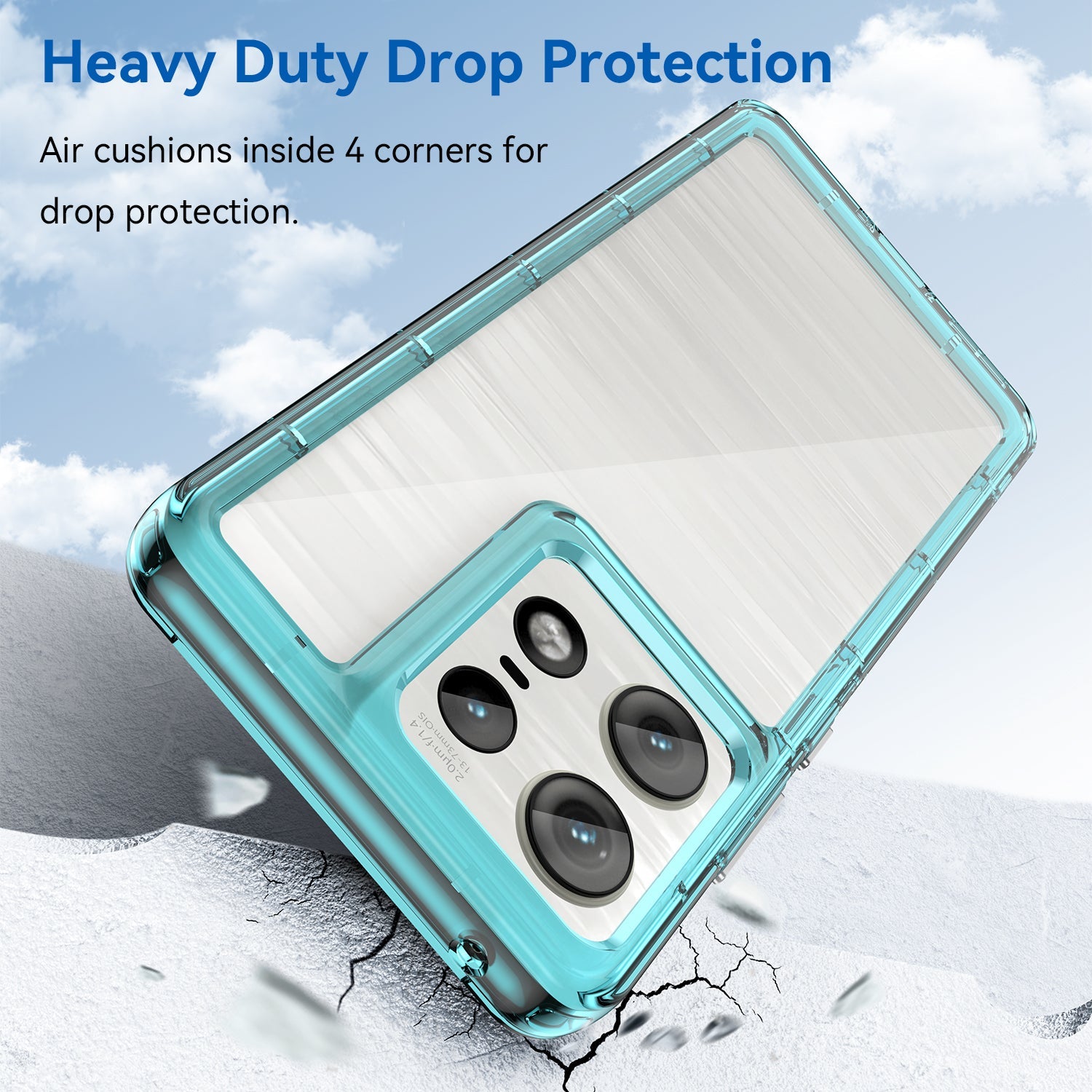 Moto Edge 50 Pro Soft Gel Bumper Case [Clear Blue]