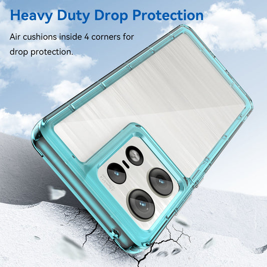Moto Edge 50 Pro Soft Gel Bumper Case [Clear Blue]