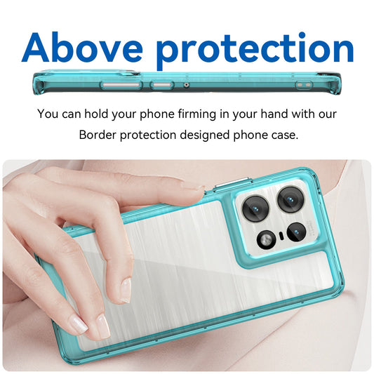 Moto Edge 50 Pro Soft Gel Bumper Case [Clear Blue]