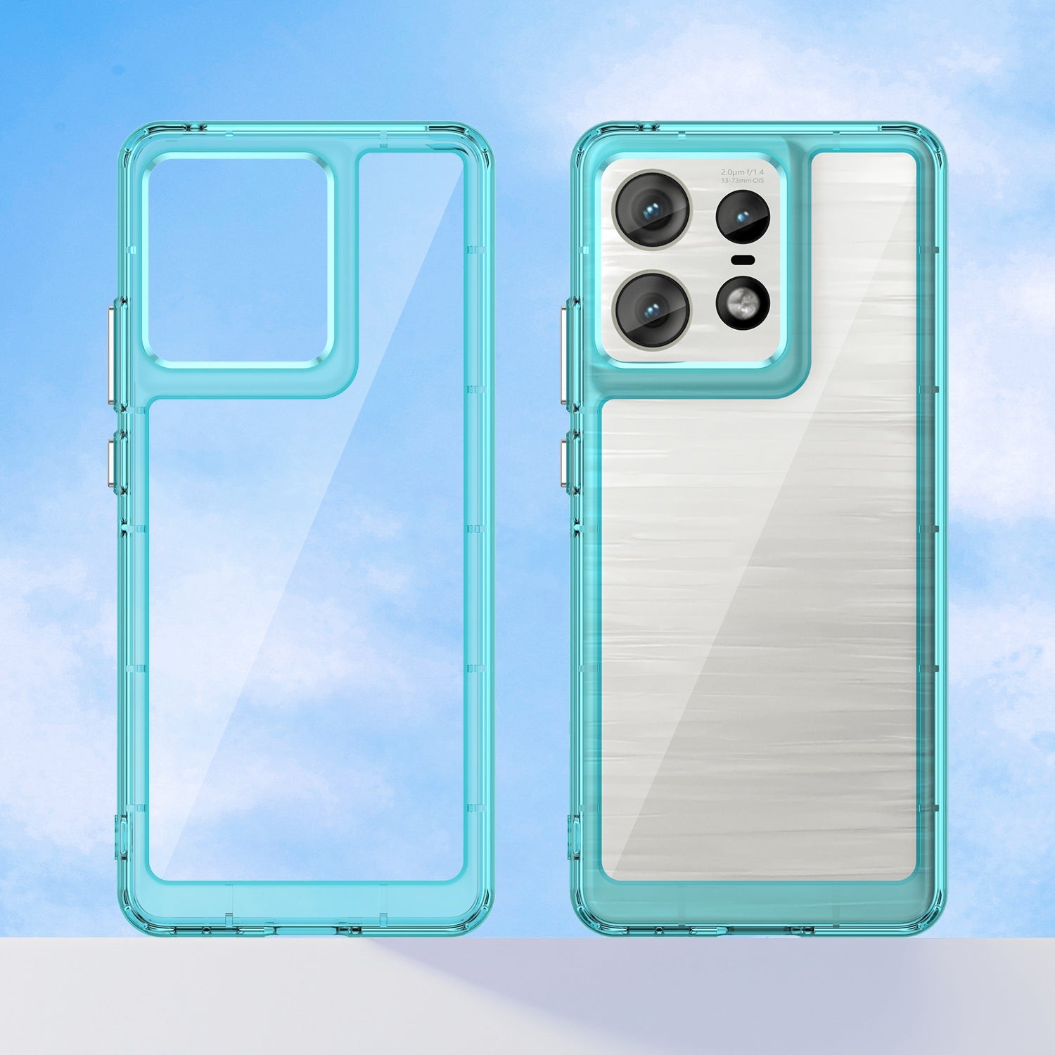 Moto Edge 50 Pro Soft Gel Bumper Case [Clear Blue]