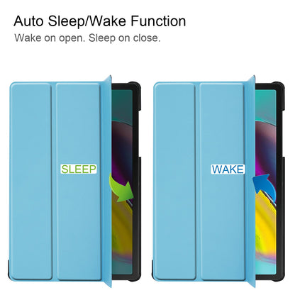 Samsung Galaxy Tab A 10.1 (2019) T510 Tri-Fold PU Case Light Blue