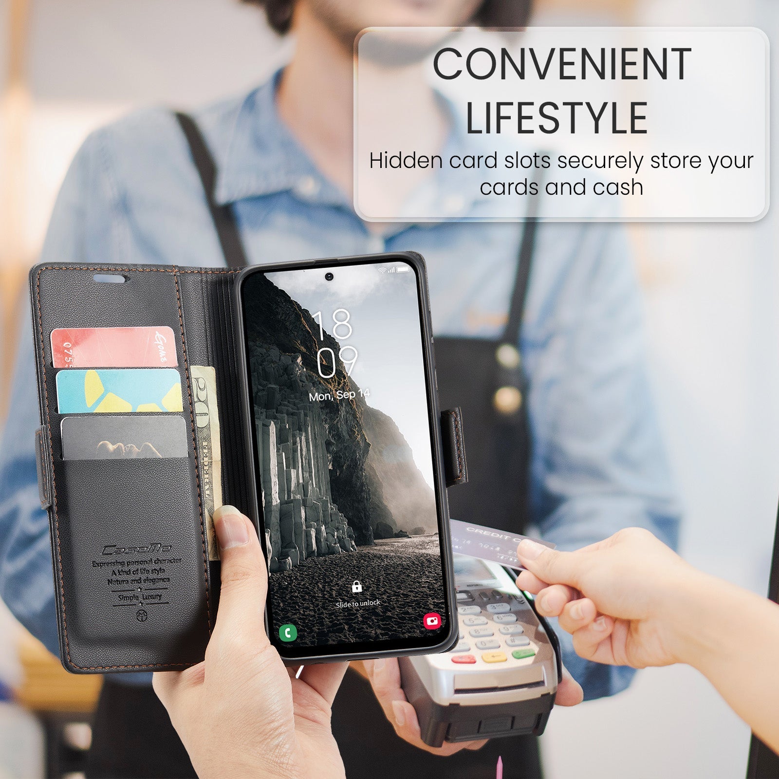 Galaxy A36 5G Pu Wallet Case [Black]