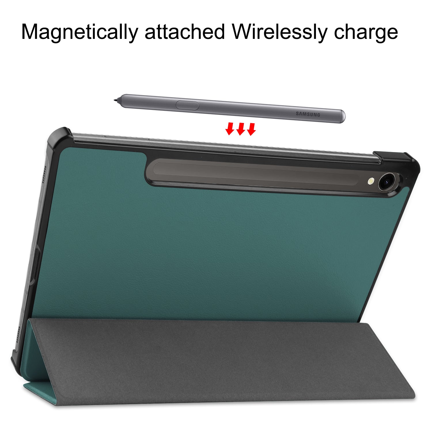 Galaxy Tab S9 X710 Tri-fold Pu Case [Teal]