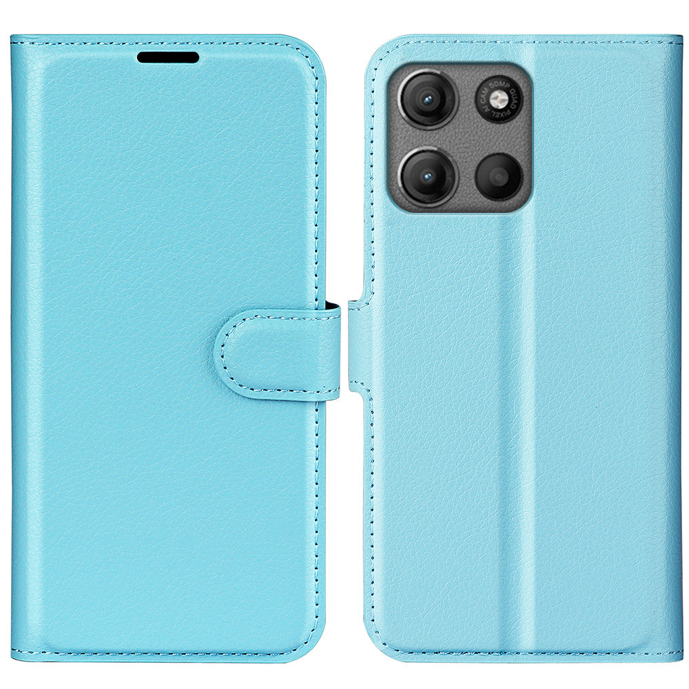 Moto G15 Pu Wallet Case [Lightblue]