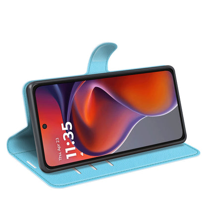 Moto G15 Pu Wallet Case [Lightblue]