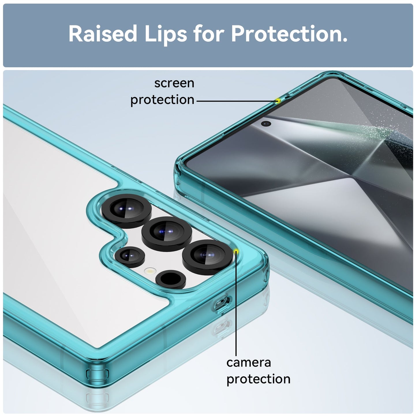 Galaxy S25 Ultra Soft Gel Bumper Case [Clear Blue]