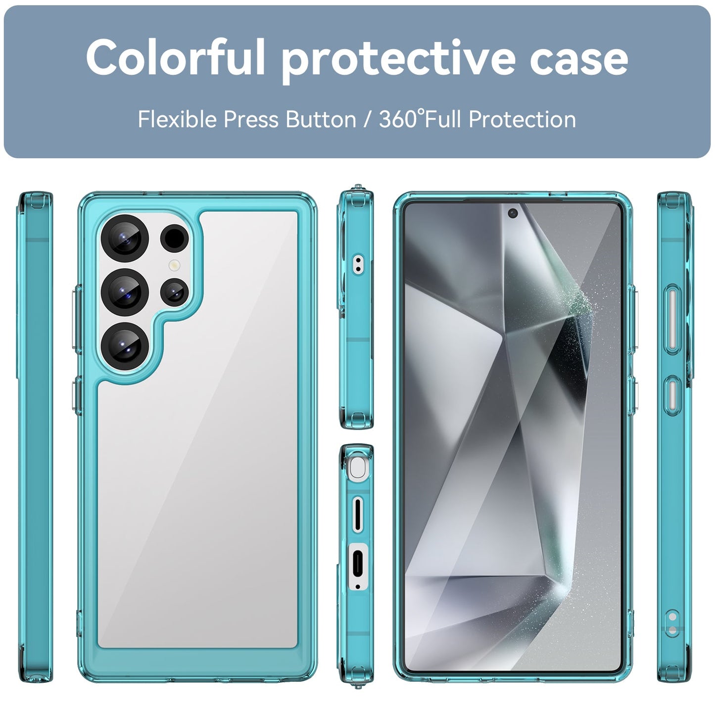Galaxy S25 Ultra Soft Gel Bumper Case [Clear Blue]