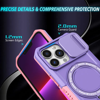 Iphone 13 Pro Magsafe Sliding Cover Case [Purple]