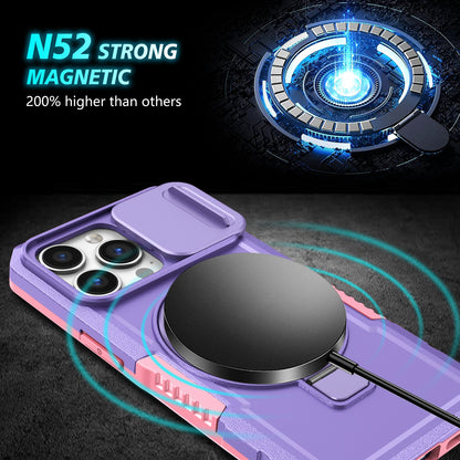 Iphone 13 Pro Magsafe Sliding Cover Case [Purple]