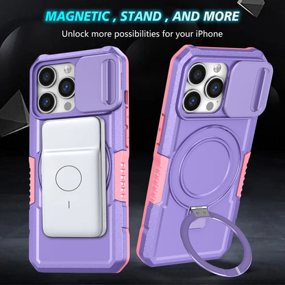 Iphone 13 Pro Magsafe Sliding Cover Case [Purple]