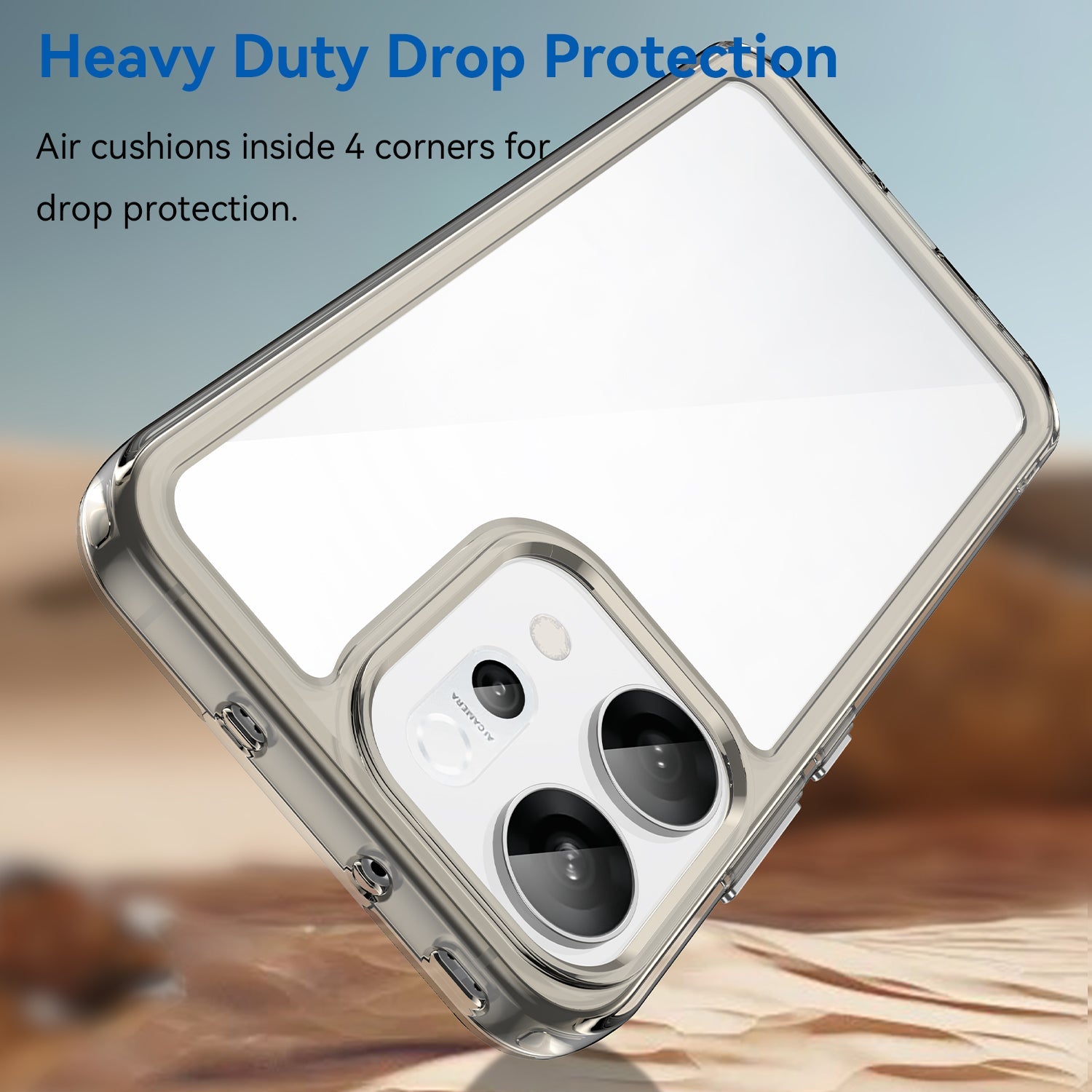 Oppo Reno 14 5G Soft Gel Case [Clear Grey]