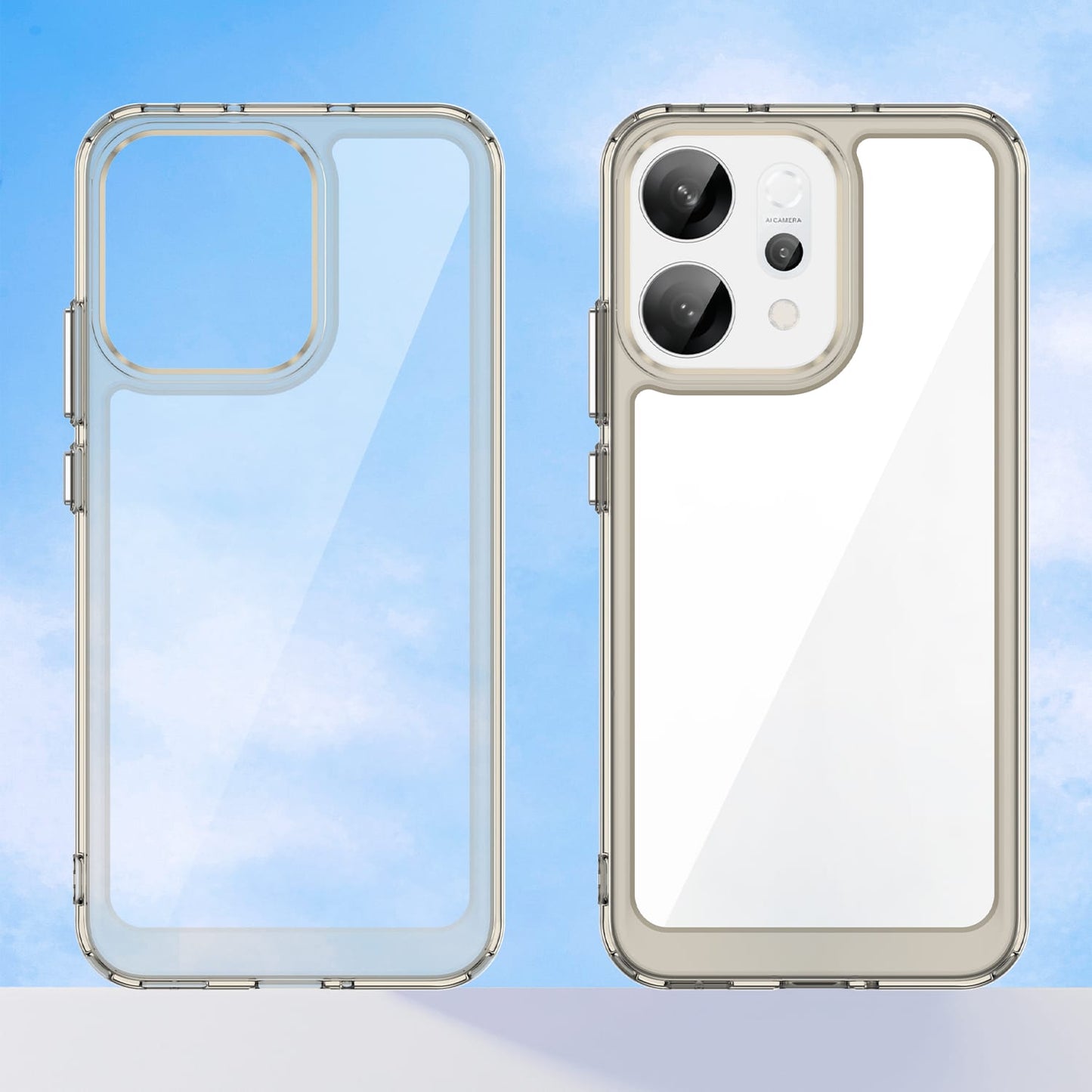 Oppo Reno 14 5G Soft Gel Case [Clear Grey]