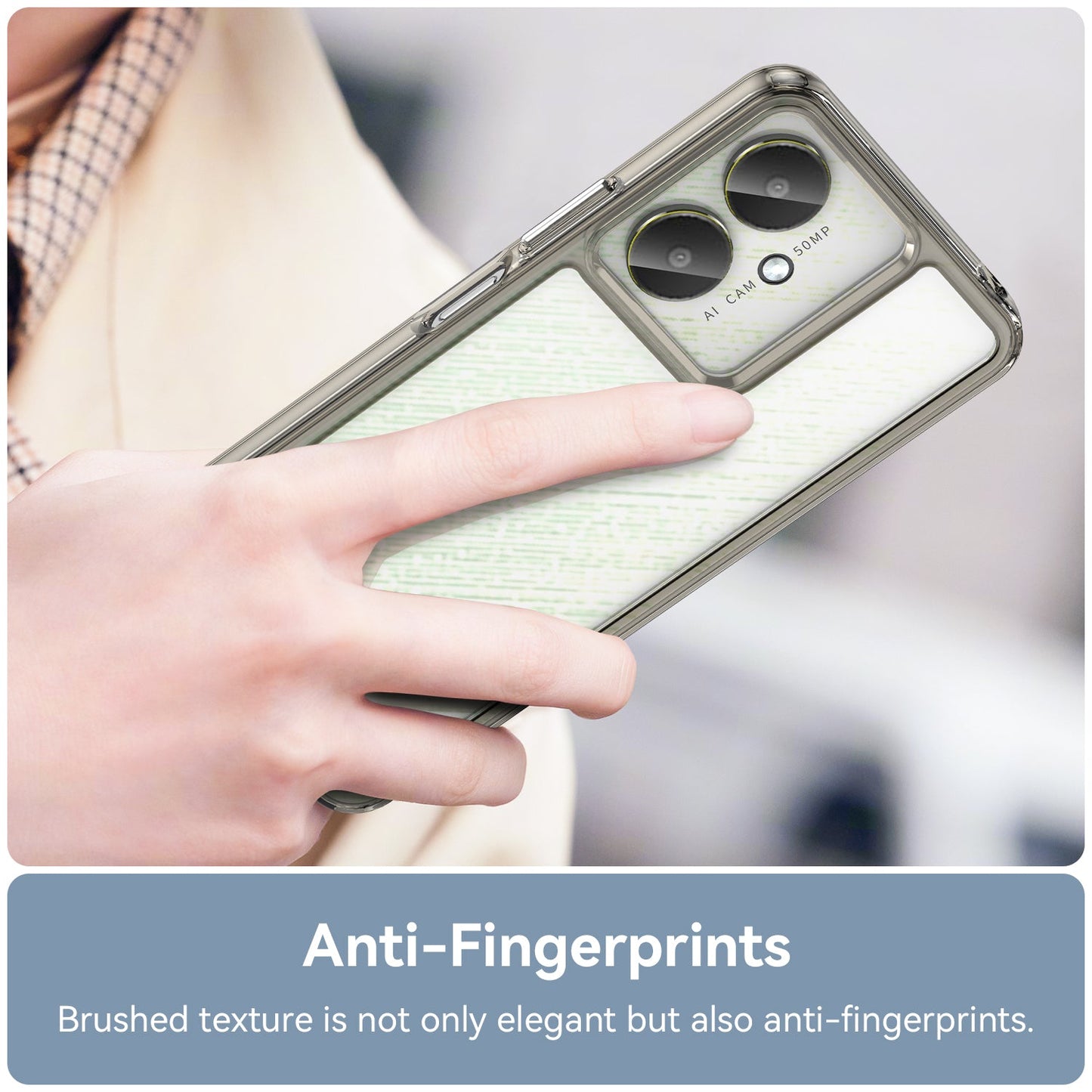 Xiaomi Redmi 13C 4G Soft Gel Bumper Case [Clear Grey]