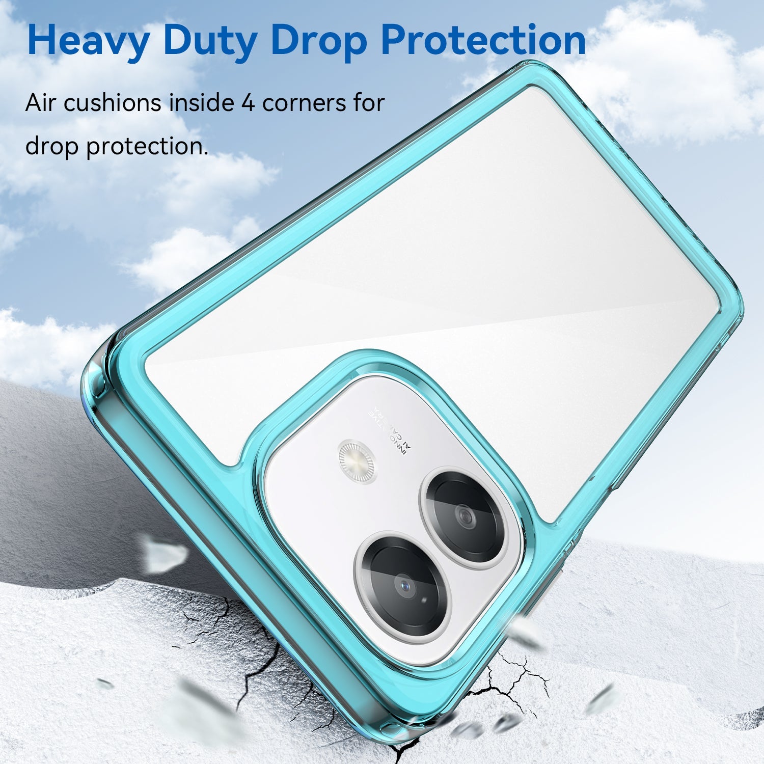 Oppo A40 4G Soft Gel Case [Clear Blue]