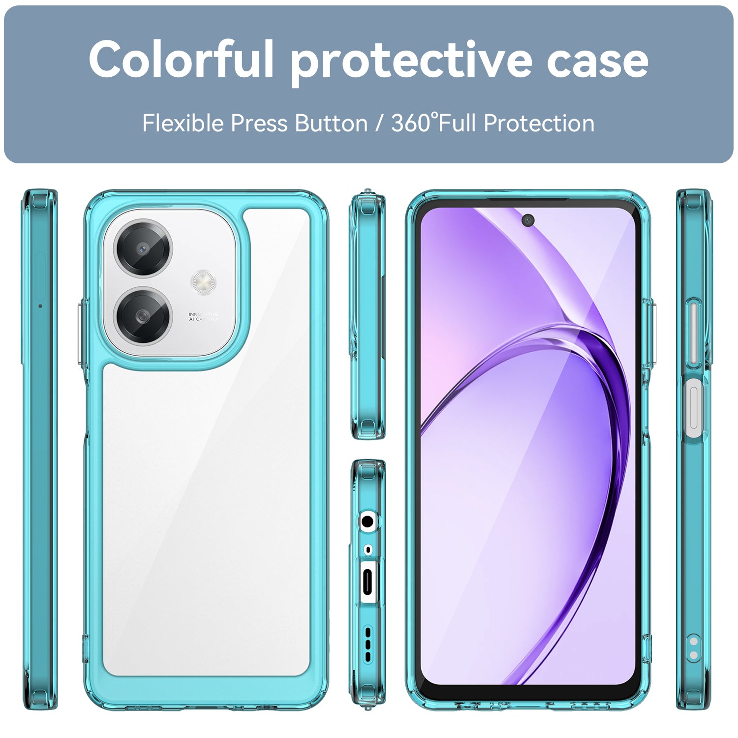 Oppo A40 4G Soft Gel Case [Clear Blue]