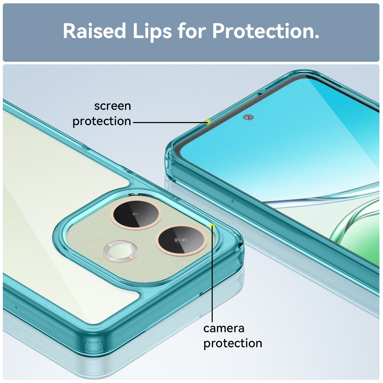 Oppo A5 Pro 5G Soft Gel Case [Clear Blue]