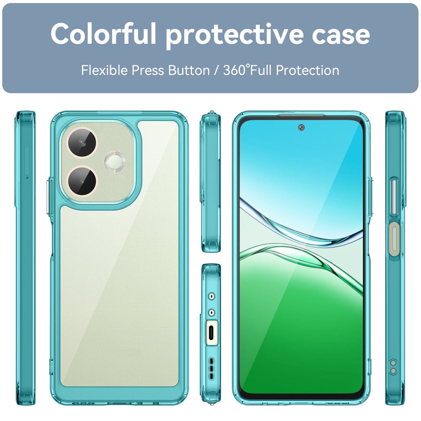 Oppo A5 Pro 5G Soft Gel Case [Clear Blue]