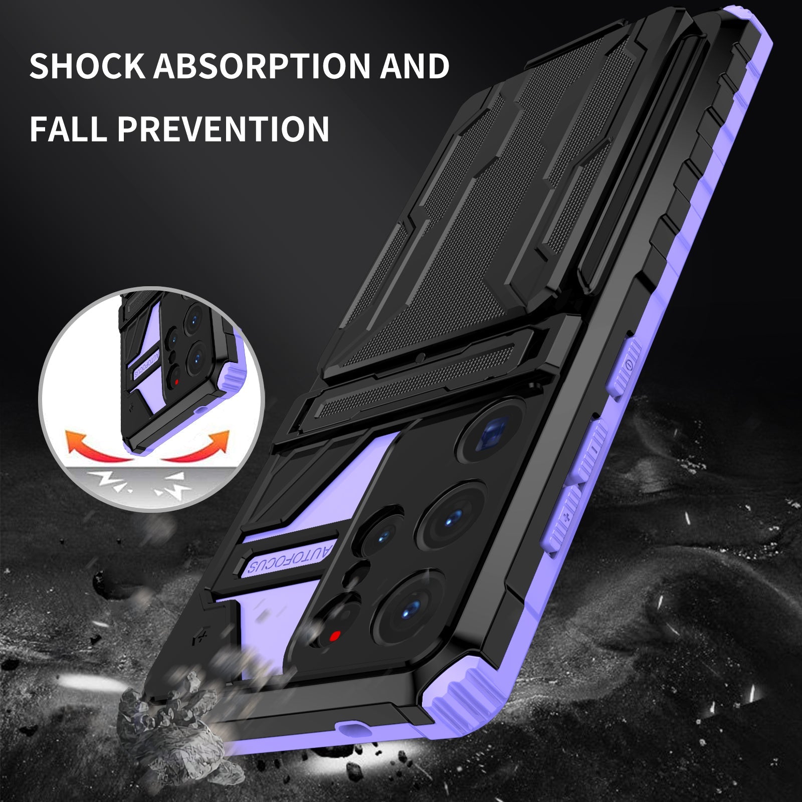 Galaxy S25 Ultra Kickstand Heavy Duty Case [Purple]