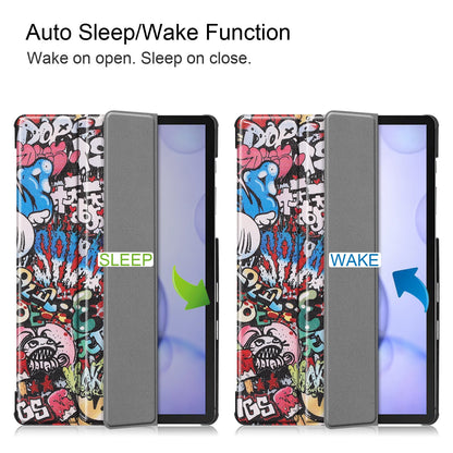 Galaxy Tab S6 T860 Designer Tri-Fold Case [Graffiti]