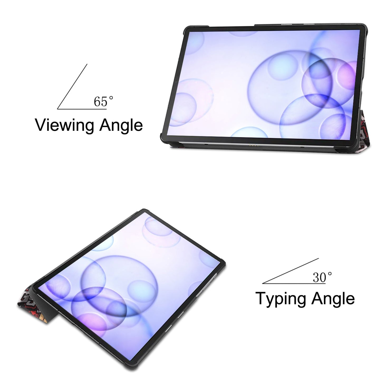 Galaxy Tab S6 T860 Designer Tri-Fold Case [Graffiti]