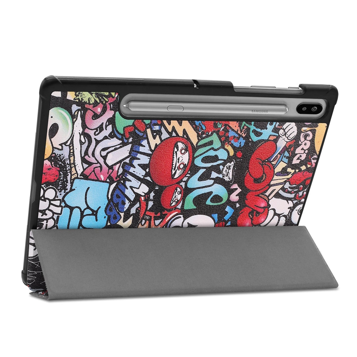 Galaxy Tab S6 T860 Designer Tri-Fold Case [Graffiti]
