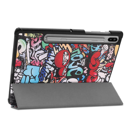 Galaxy Tab S6 T860 Designer Tri-Fold Case [Graffiti]