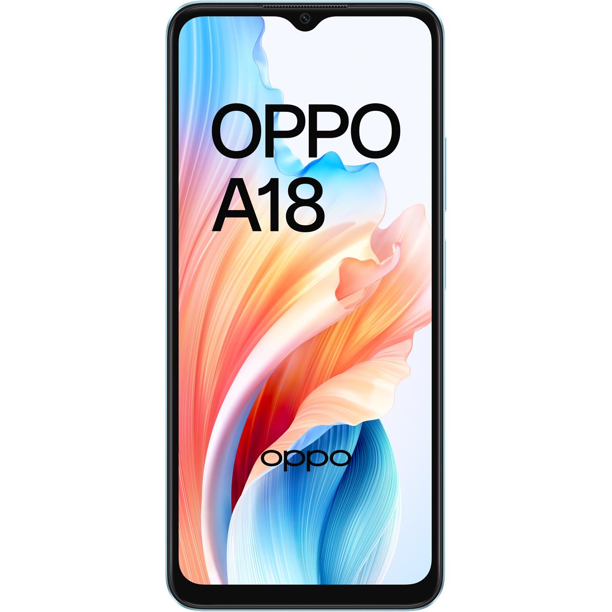 OPPO A18 Mobile Phone [128GB / 4GB RAM Glowing Blue]