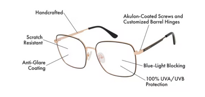 Prive Revaux Wanderlust Blue Light Glasses [Rose Gold/Black]