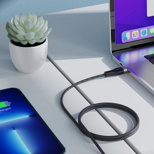 Acefast 3A/60W Super Durable Zinc Alloy Nylon Braided Cable w/ Magnetic Anti-Tangle (C11)3A USB-A to USB-C [ 3A USB-A to USB-C]