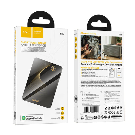 Smart Wireless Tracker Card w/ Wireless Charging (E92)