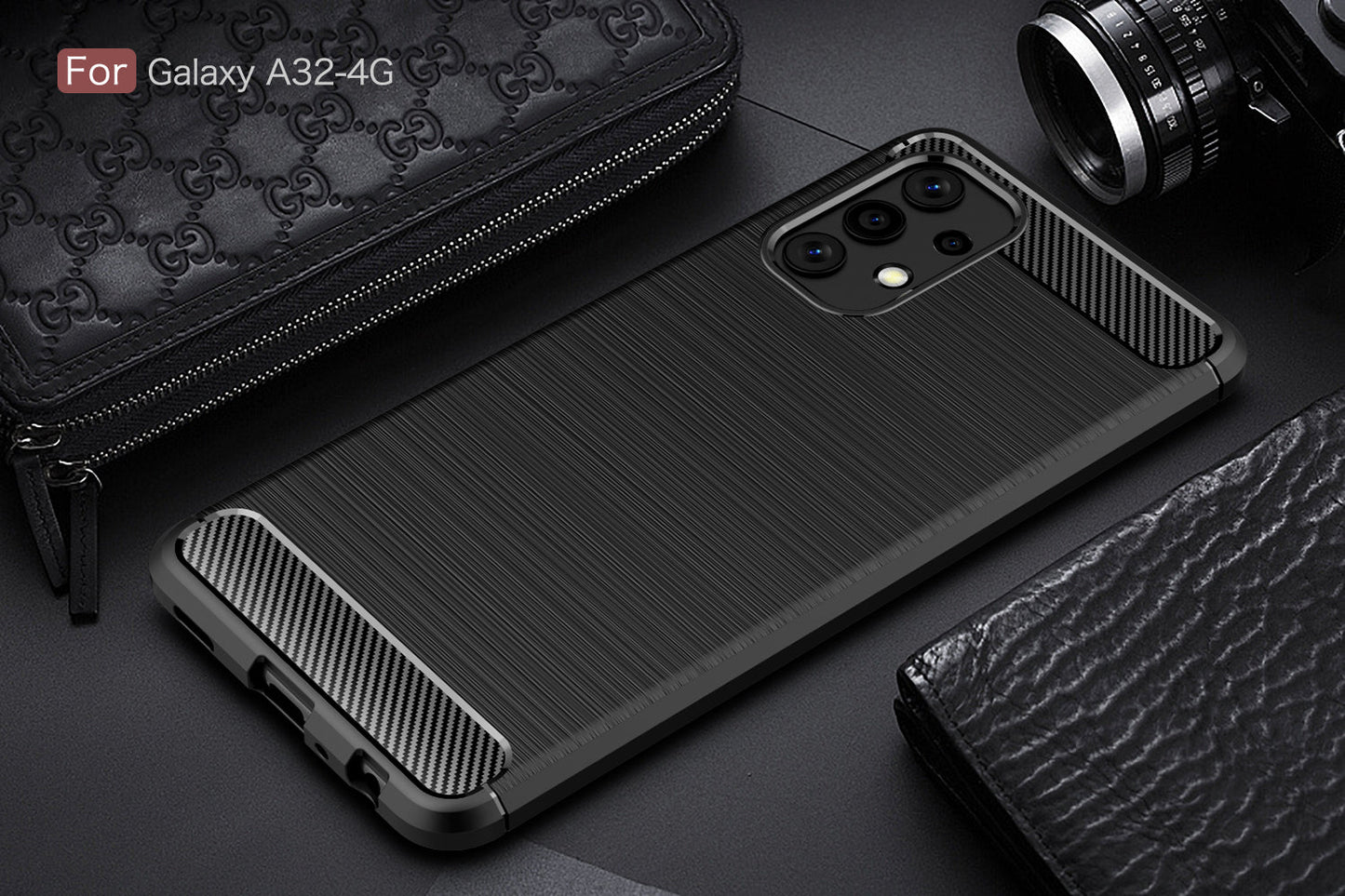 Galaxy A32 4g Carbon Fibre Case [Black]
