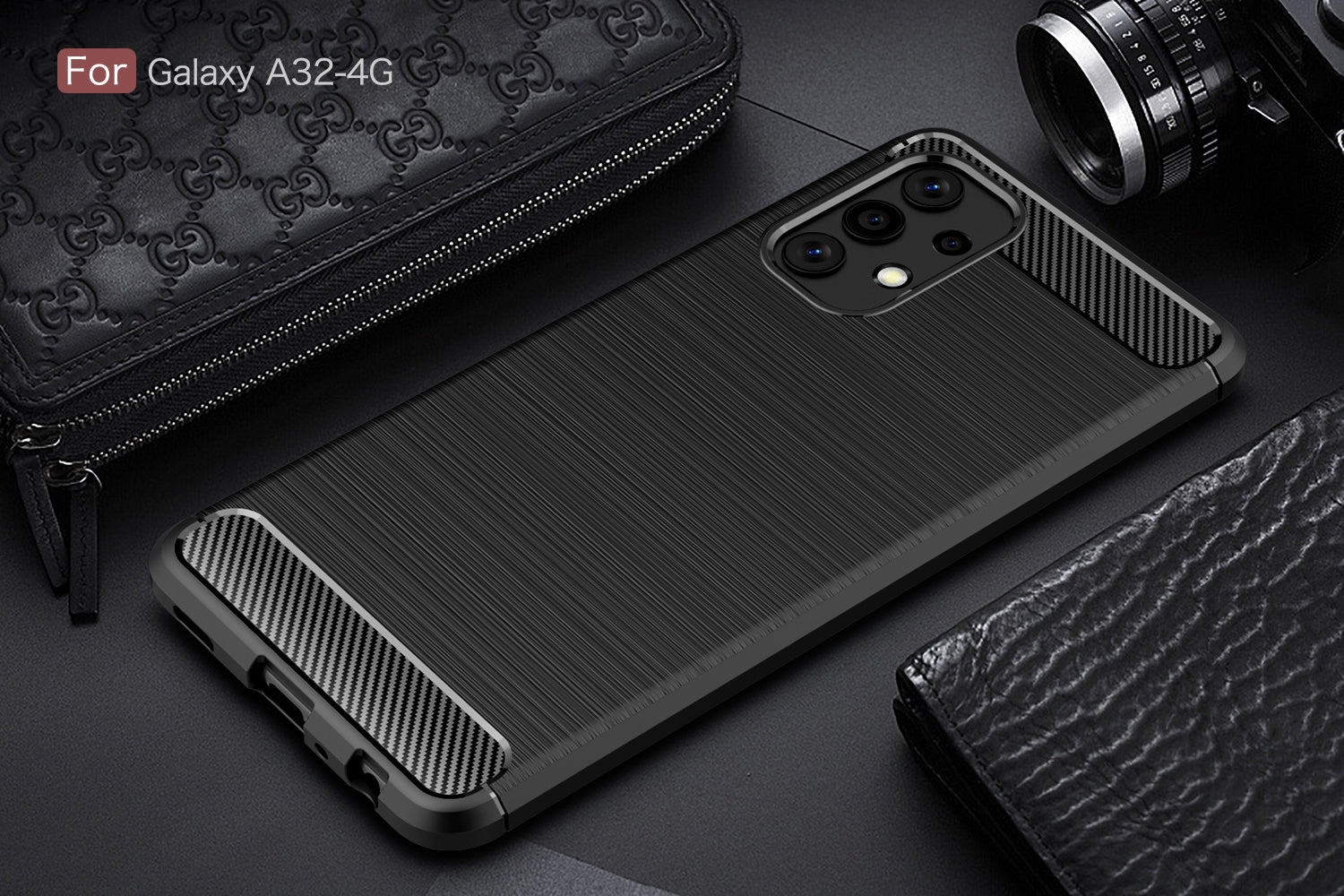 Galaxy A32 4g Carbon Fibre Case [Black]