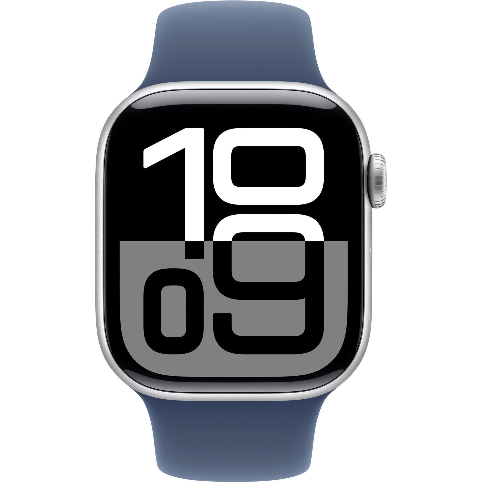 Apple Watch Series 10 GPS, 46mm Aluminum Case [ Denim Sport Band S/M A2999 MWWL3 - Silver ]